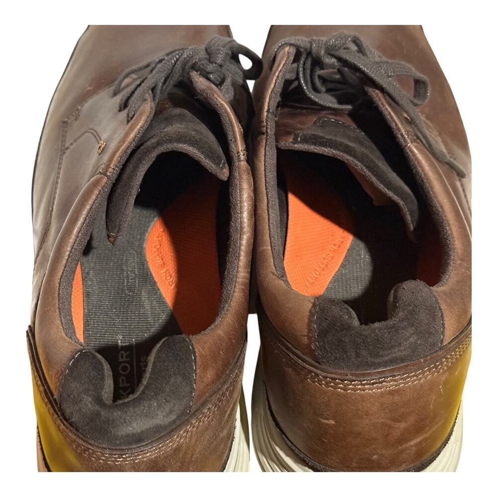 Rockport TruTech Brown Leather Oxford Shoes Men's Size 15 Comfort Walking Casual - Picture 6 of 9